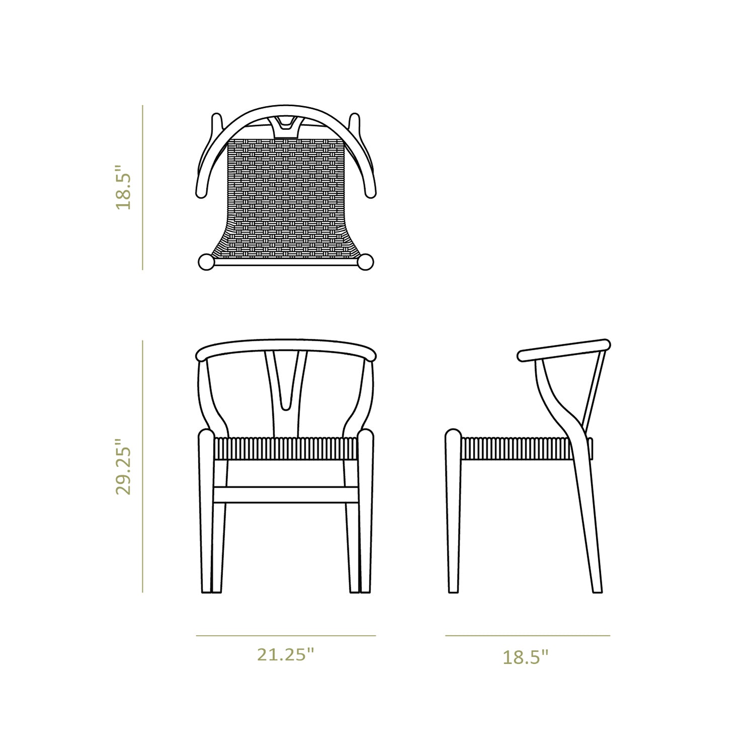 Neuwood Living 7pc Ming Dining Set Dining Chair Dimensions 