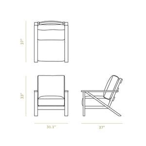 Neuwood Living Boardwalk Lounge Chair Dimensions