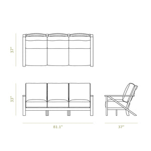 Neuwood Living Boardwalk Sofa Dimensions