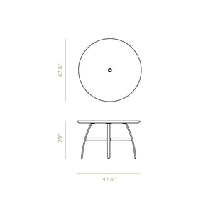 Neuwood Living Naples 48rd Dining Table Dimensions